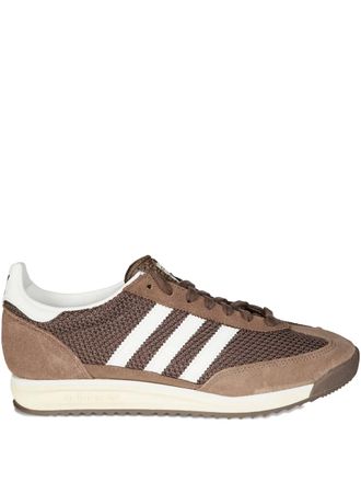 adidas SL 72 stripe sneakers - men - Polyurethane/Rubber/Suede/Fabric - 10.5 - Brown