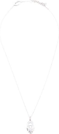 Vivienne Westwood Silver Hand-Shaped Pendant Crystal Necklace