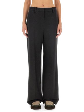 Brunello Cucinelli Black Flat Front Pants