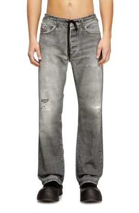 Diesel 2080 D-Reel Jogg Sweat Jeans in Black/Denim at Nordstrom, Size 34
