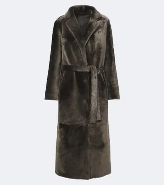 Yves Salomon Cappotto in shearling e pelle reversibile