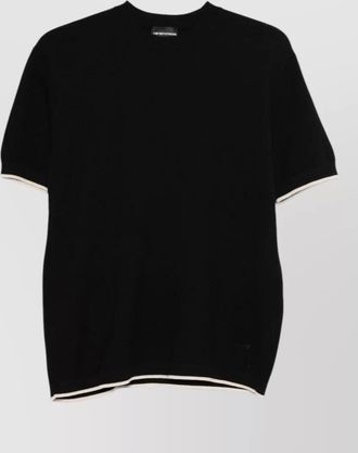 Emporio Armani knitted cotton t shirt crew neck