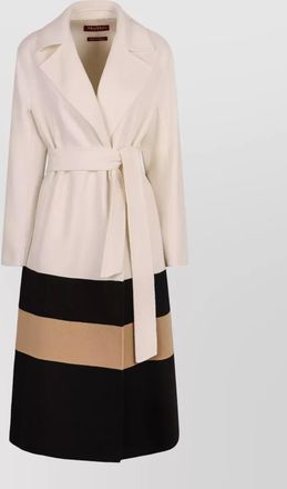 Max Mara long wool coat belted waist lapels