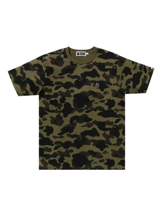 A Bathing Ape camouflage-print T-shirt - men - Cotton - L - Green