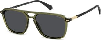 Polaroid Sunglasses, male, Green, 57 MM, 4182/S/X 4C3(M9) Sunglasses