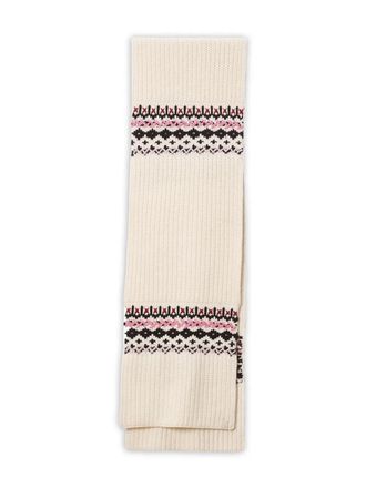Rag & Bone Leigh fair-isle ribbed scarf - women - Wool/Nylon/Spandex/Elastane - One Size - Neutrals