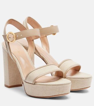 Gianvito Rossi 70 leather-trimmed platform sandals