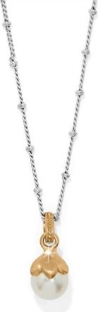 Brighton Womens Everbloom Petite Necklace In Gold Pearl