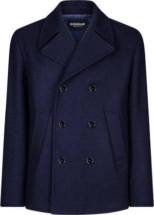 Dondup Dubbelrijige Jas - Heren - Blazers - Blauw - L - Wol - Jassen
