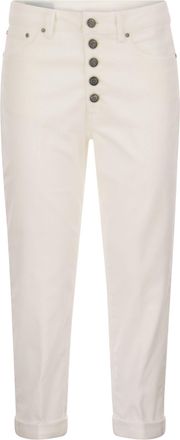 Dondup Koons - Multi-striped Velvet Trousers With Jewelled Buttons