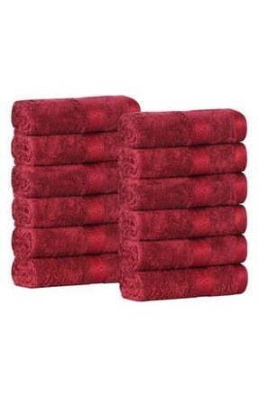 Superior 12-Pack Face Towel Set in Crimson at Nordstrom Rack, Size Washcloth
