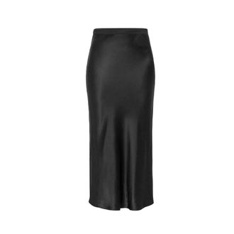 Anine Bing Midi Skirts, female, Black, Size: XS Bar Silk Skirt
