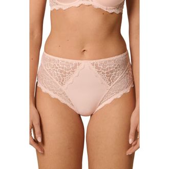 Simone P&eacute;r&egrave;le Caresse Retro Briefs in Blush at Nordstrom, Size Large