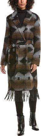 Frye Fringe Belted Coat