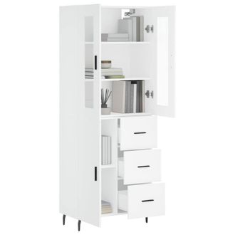 Berkfield Home Highboard White 69.5x34x180 cm Engineered Wood