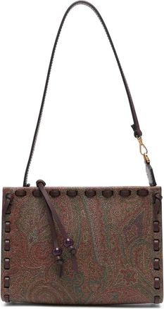 Etro Clutch met paisley-jacquard - Bruin