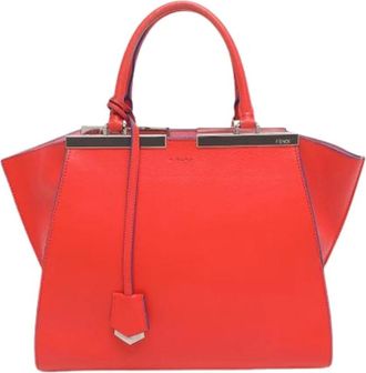 Fendi Pre-owned Handbags, female, Orange, Size: ONE SIZE Pre-owned Vintage Leather Handbag