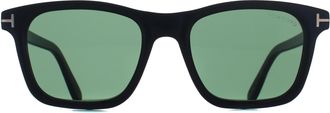 Tom Ford Square Mens Shiny Black Green Barron FT1179 - One Size