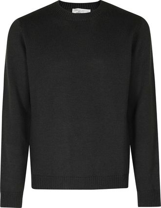 Roberto Collina Girocollo ML Lana Merino - Heren - Ronde hals truien - Groen - XL - Wol - Truien & Vesten
