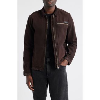 AllSaints Rothwell Distressed Denim Jacket in Birch Brown at Nordstrom Rack, Size Medium
