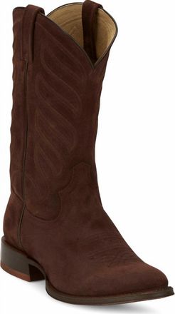 Tony Lama Mens Amado 12 Suede Leather Western Boots In Brown