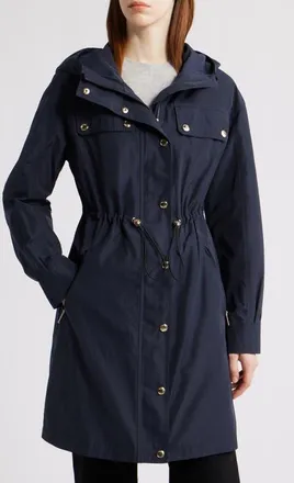 Michael Kors Foldover Hood Jacket in Midnight at Nordstrom, Size X-Small