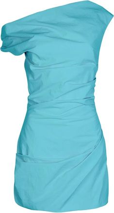 Paris Georgia Remmy off-shoulder mini-jurk - Blauw