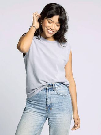 Thread & Supply Moca Tank Top In Lilac Grey