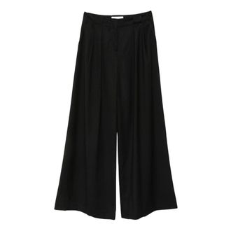 Ermanno Scervino Broeken, Dames, Zwart, XS, Wijde broek