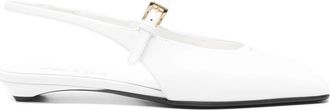 Prada Leather Slingback Ballet Flats