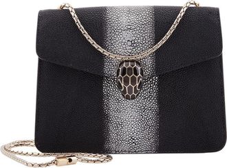 Bulgari Stingray And Leather Serpenti Forever Crossbody