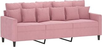 vidaXL Vidaxl - Divano a 3 Posti rosa 180 cm in Velluto