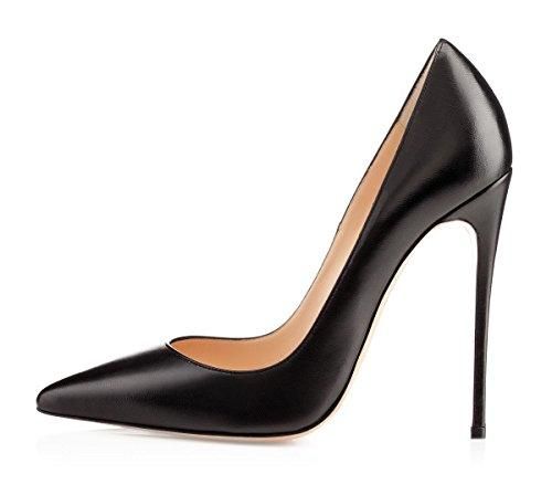 EDEFS Femme Mode a Enfiler Talon Aiguille Escarpins High Heels Matt Noir Taille 44 des 63 99 sur Stylight