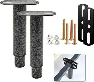 OEM Patas De Cama, Patas Tapizadas Para Armaz&oacute;n De Cama, Juego De 2, Patas De Cama Met&aacute;licas Ajustables Para Armazones De Cama, Muy Resistentes, Aptas Par