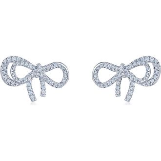 Kwiat Ribbon Diamond Bow Earrings in Platinum at Nordstrom