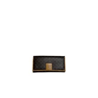 Celine Pre-owned Wallets, female, Brown, Size: ONE SIZE Pre-owned Macadam Triomphe Monogram Long Wallet