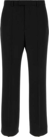 Valentino Garavani Wollen Broek - Heren - Straight fit broeken - Zwart - L - Wol - Broeken