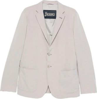 Herno Seersucker Blazer - Heren - Blazers - Grijs - 2XL - Polyester - Jassen
