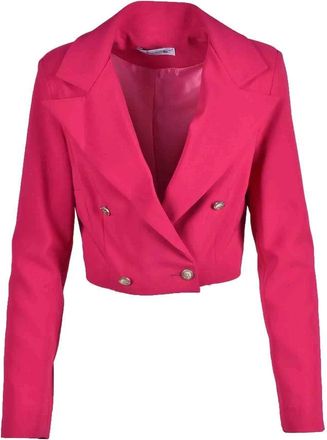 Feminista Fuchsia Double-Breasted Polyester Jacket