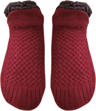 Generic Soft Socks Men Slipper Socks Slippers Socks Indoor Floor Indoor For Women Velvet Woven Thermal Non- Thermal And Socks Socks All Tube Socks Women (Wine