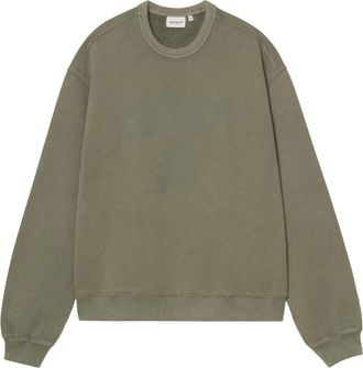 Carhartt Work in Progress Felpa Faded Pond Corp - Heren - Sweatshirts - Groen - M - Katoen - Hoodies & sweatvesten