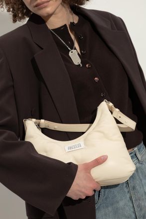 Maison Margiela Glam Slam Small Shoulder Bag, Unisex, Cream