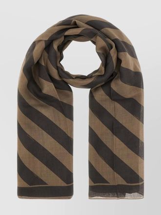 Fendi linen and wool scarf