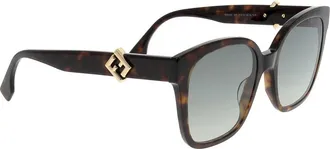 Fendi Accessoires, unisex, Zwart, ONE Size, Stijlvolle zonnebril met uniek ontwerp