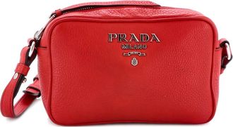 Prada Vitello Daino cameratas met dubbele band - Rood