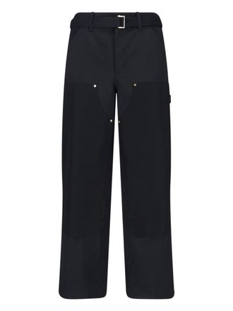 sacai Double Knee Pants Sacai X Carhartt Wip With Belted Mid-Rise