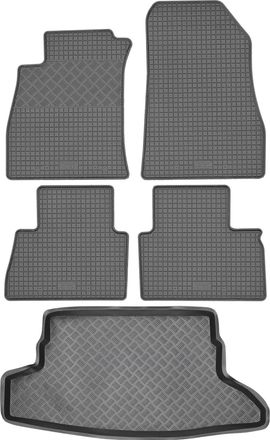 OEM Juego De Alfombrillas De Goma Para Coche Y Alfombrilla Para Maletero Para Nissan Juke I Crossover (2010-2014)