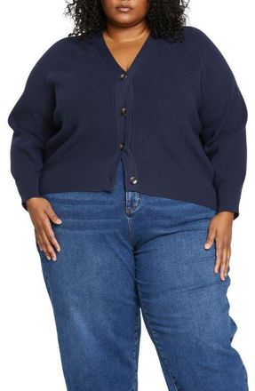 Universal Standard Rib Cardigan in Midnight at Nordstrom, Size Xxx-Large