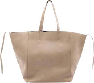 Celine Pre-owned Cabas Phantom Leather Tote Bag - Dames - Vintage Shopper - Beige - ONE Size - Leer - Vintage