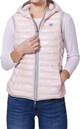 Eleven Elfs Arwen Vegan Down Vest In Pearl Pink